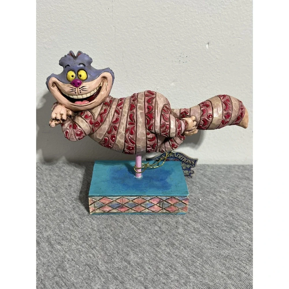 Disney Traditions Jim Shore Grinning Cheshire Cat Figurine Enesco 4007211‎ Alice